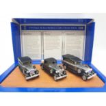 The Lledo limited edition Rolls Royce model car collection. Includes the Silver Ghost, Playboy and