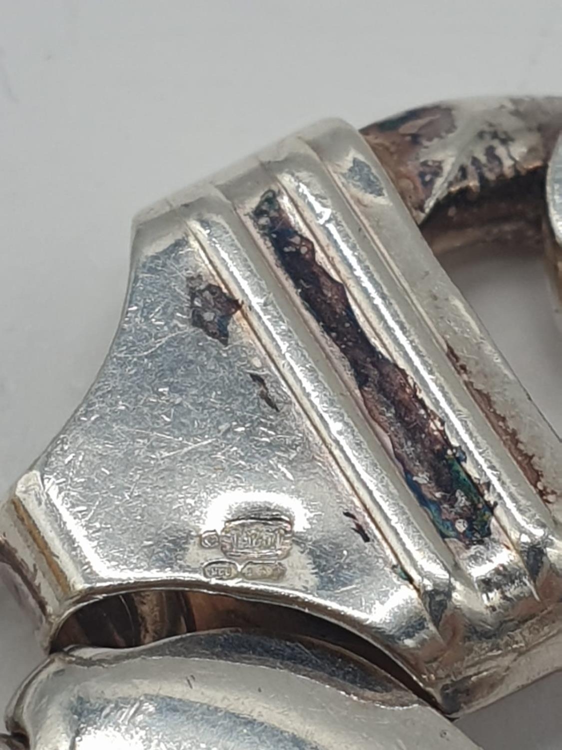 Silver curb bracelet, 41.5g weight and 18cm long approx - Image 3 of 5