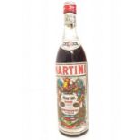 A bottle of 1970 Martini Rosso.