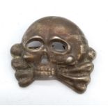 Allgemeine SS Jawless Skull Cap Badge.