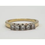 14ct Diamond ring. Size N. 3g in weight.