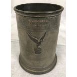 A pewter tankard celebrating the 25th anniversary of the Battle of Britain.