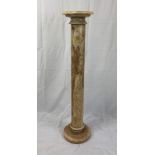A vintage Italian 'Corinthian Style' marble coloumn pedestal. 100cm high.