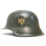 WW2 German Kriegsmarine Coastal Artillery M42Helmet with Line.