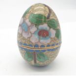 Vintage enamel painted egg, 6cm tall and weight 61g