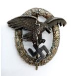 1960's Copy Luftwaffe Observers Badge. Museum Quality.