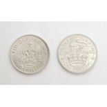 2 x 1945 shillings. 1 x Scottish uncirculated. 1 x English extra fine/possibly uncirculated. No