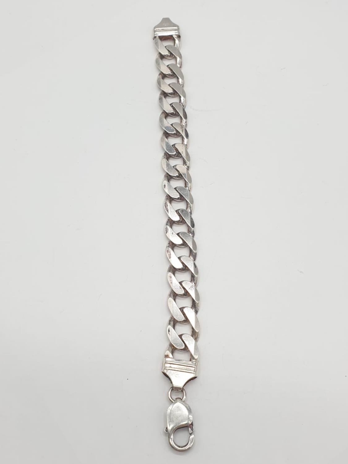 Silver curb bracelet, 41.5g weight and 18cm long approx - Image 5 of 5