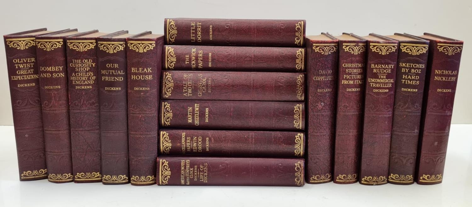 A completed work of Charles Dickens (16 volumes) illustrated by Phiz circa 1900s