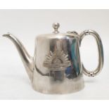 WW2 Silver Plated Tea Pot with Australian Insignia.