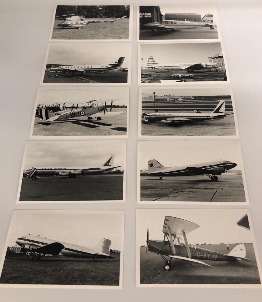 A wonderful selection incorporating 100x black and white photographs of aeroplanes and