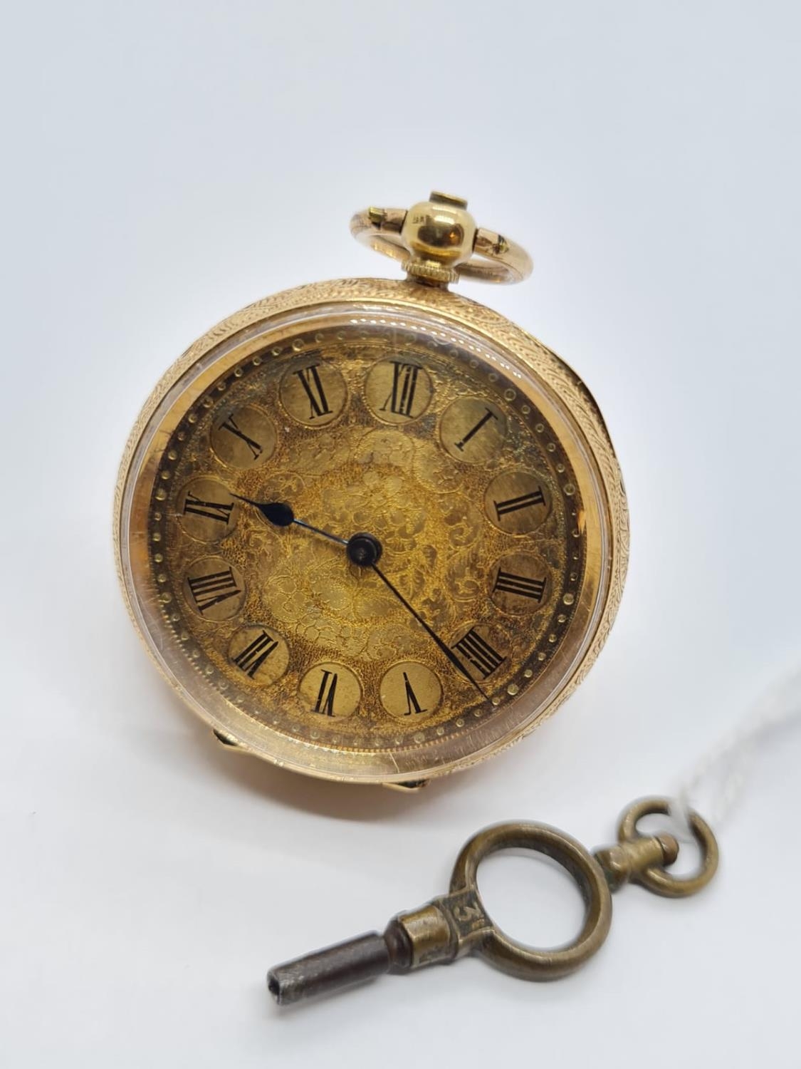 18ct Gold Ladies POCKET WATCH circa 1890. FWO 31.5g