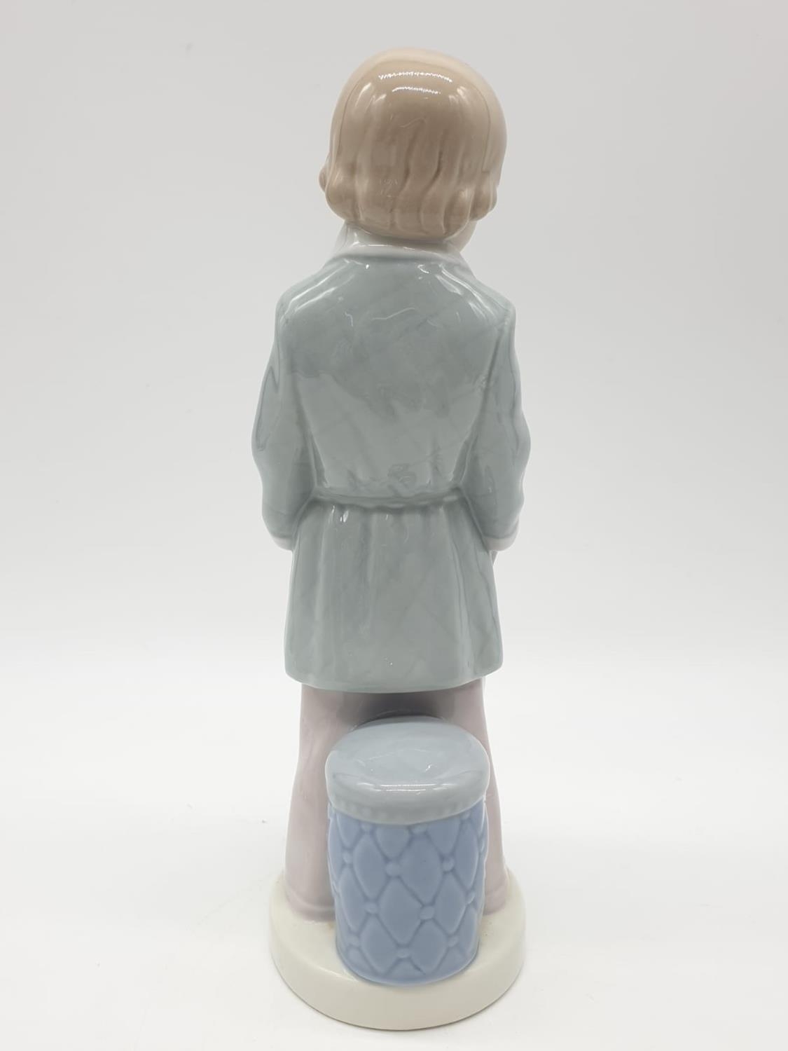 Lladro boy in dressing gown. 21cm tall. - Image 4 of 6