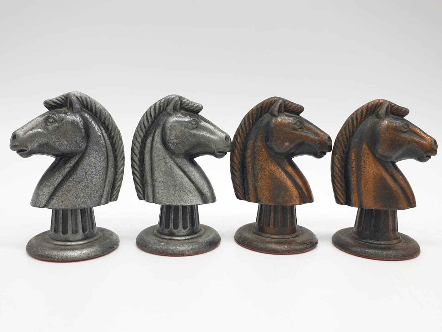 Metal CHESS SET Napoleonic Themed pieces. Napoleon 7.5 cm tall. Play on a square 3.5 cm. - Image 11 of 38