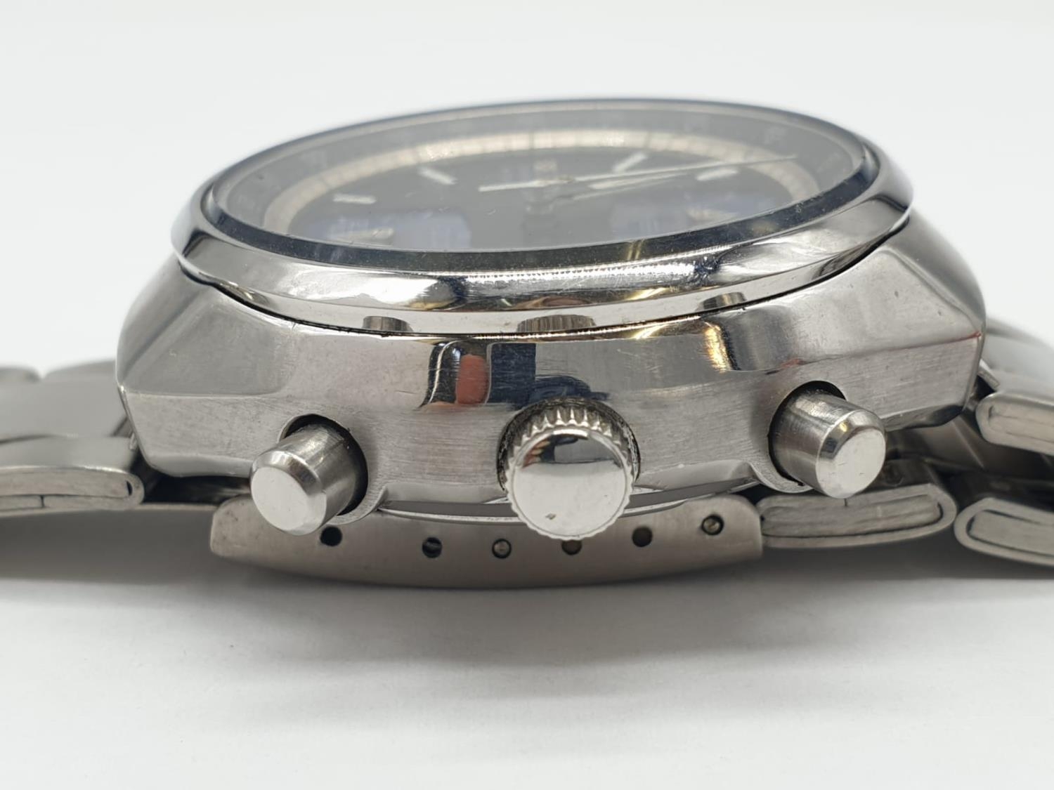 Seiko vintage chronograph automatic self wind watch. - Image 8 of 8