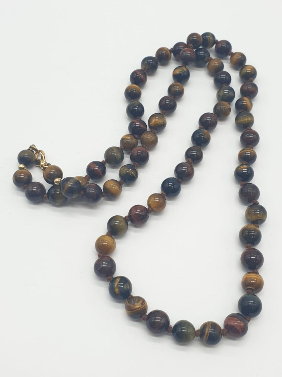 Tiger's Eye Beaded NECKLACE. 50.5g 60cm length - Image 2 of 4