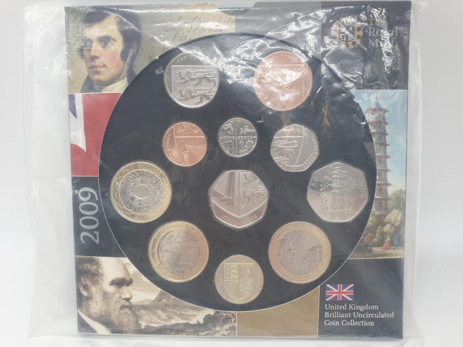 Royal Mint 2009, brilliant uncirculated 11 coin collection (Kew Gardens 50p piece)