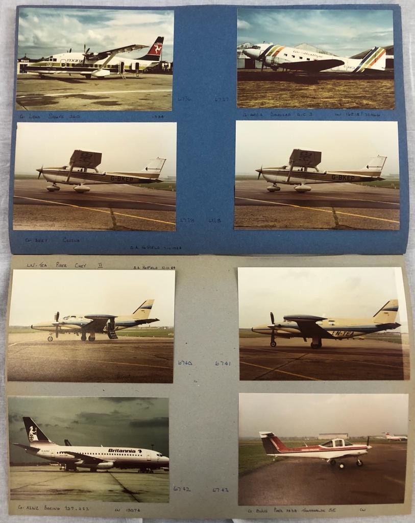 2 x SCRAPBOOKS filled with aviation treasure. Over 200 original colour photographs of aircraft, - Image 5 of 6