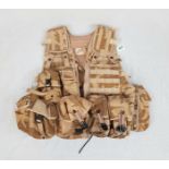 Military issued (Afghanistan) DESERT CAMOUJFLAGE TACTICAL ASSAULT LOAD CARRY VEST.