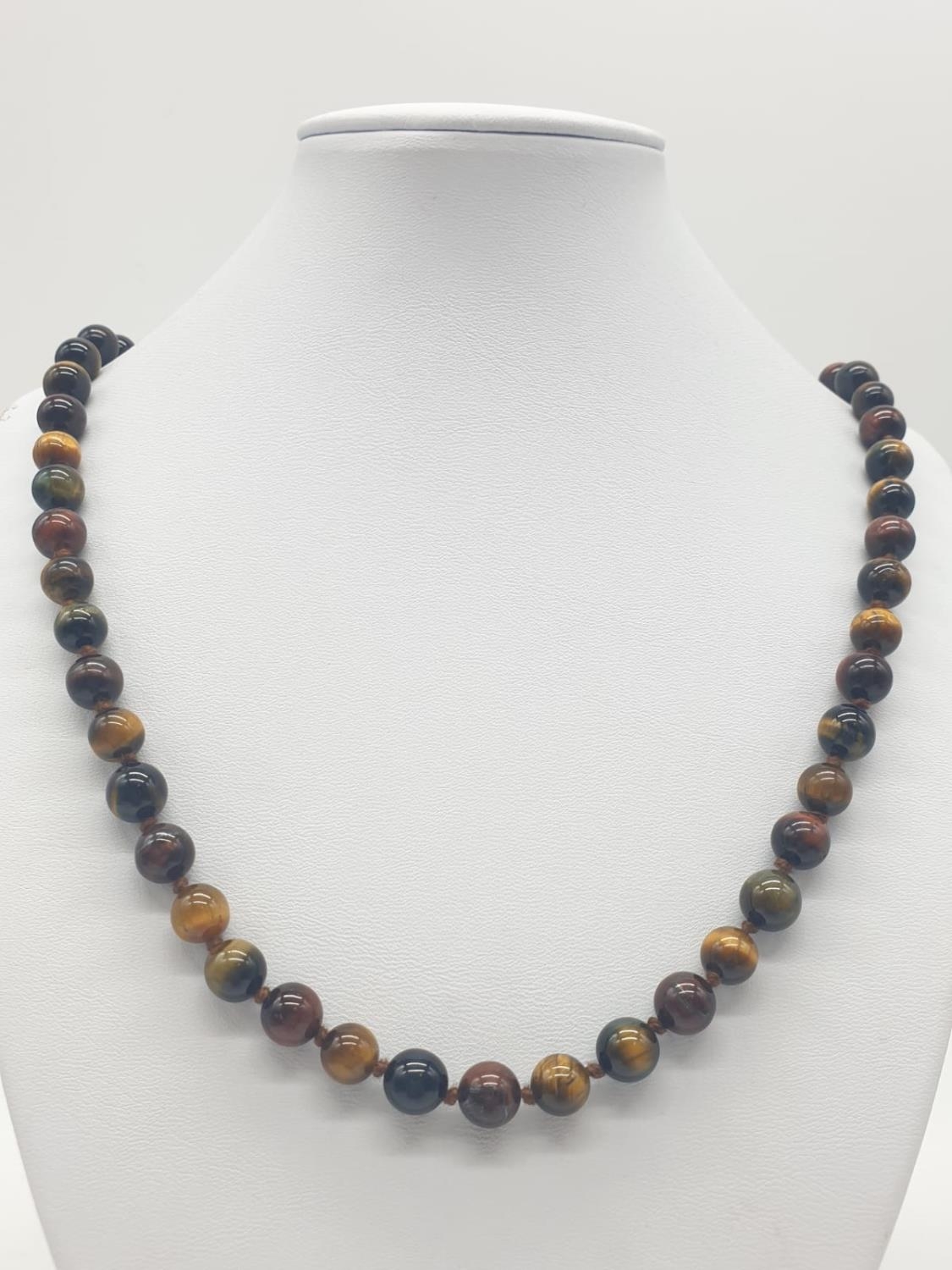 Tiger's Eye Beaded NECKLACE. 50.5g 60cm length