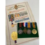 WW1 Casualty Military Medal Group. Awarded to Pte Pickenings/Pickens of the East Lancashire