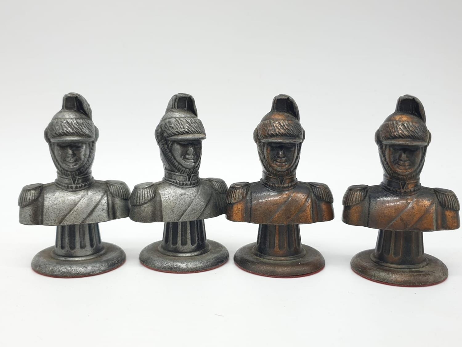 Metal CHESS SET Napoleonic Themed pieces. Napoleon 7.5 cm tall. Play on a square 3.5 cm. - Image 33 of 38