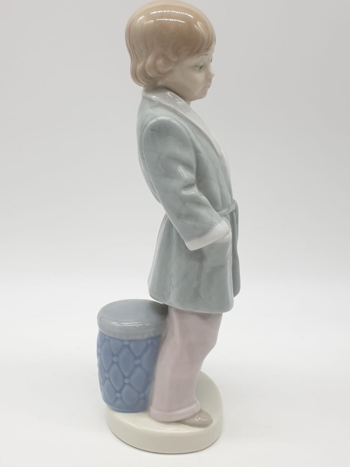 Lladro boy in dressing gown. 21cm tall. - Image 5 of 6