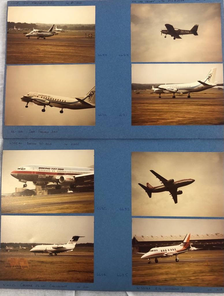 2 x SCRAPBOOKS filled with aviation treasure. Over 200 original colour photographs of aircraft, - Image 4 of 6