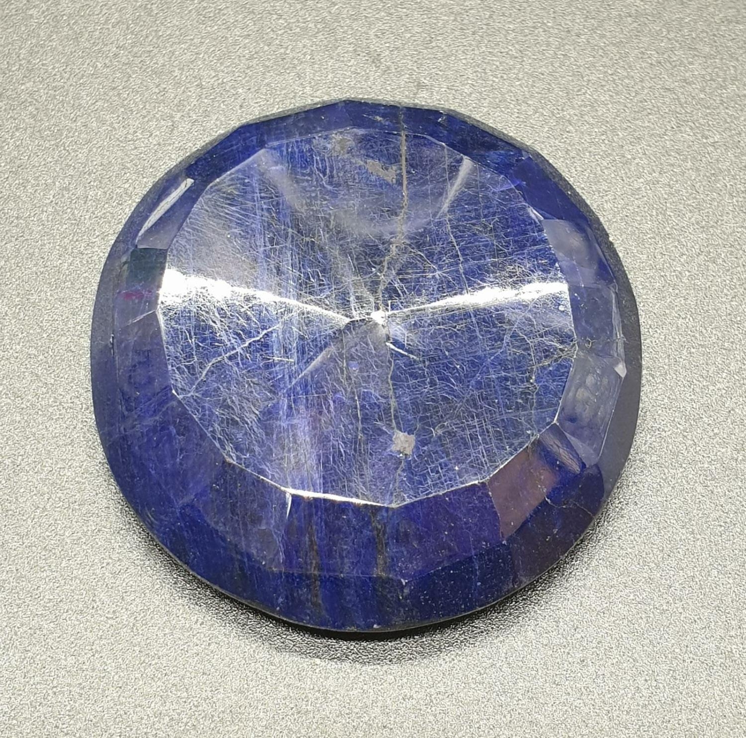 273.56 Ct Natural Blue Sapphire. Round brilliant cut. IGL&I certified - Image 3 of 5