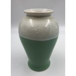 Portmeirian ceramic vase in a stylist two-tone design, 18cm tall