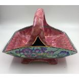 Vintage Maling ceramic art deco style fruit bowl, 22x17cm