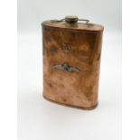 WW1 Copper HOT DRINKS FLASK. Could also have been used as a hot water bottle. A solid silver