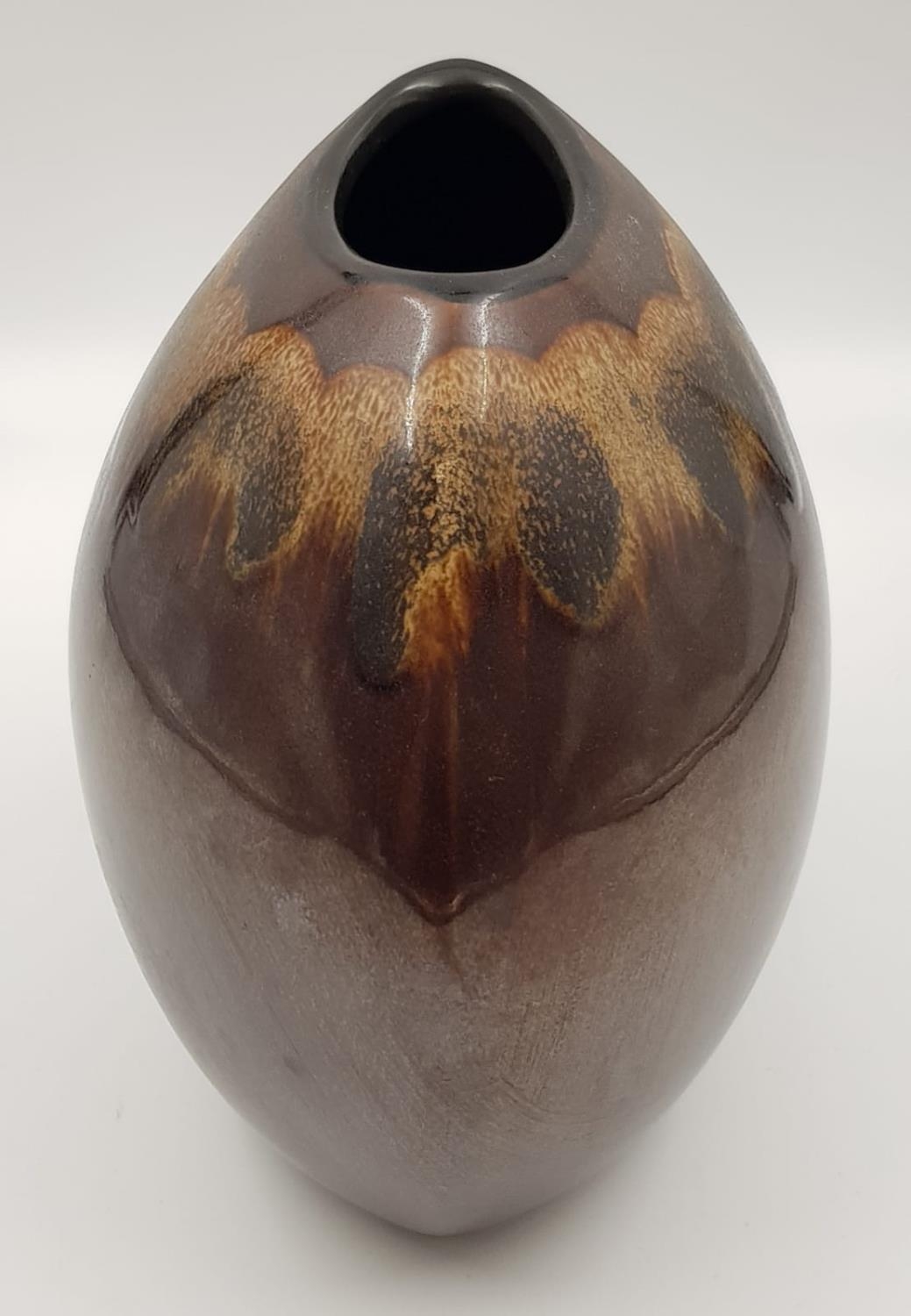 Four pieces of different shaped Poole pottery, including a funky vase from designer Andrew Tanner. - Image 6 of 11