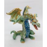 Enamel DRAGON. 520g. 9cm tall