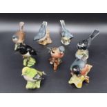 Collection of 8 Beswick bird ornaments. All under 10cm in height. Good condition for age.
