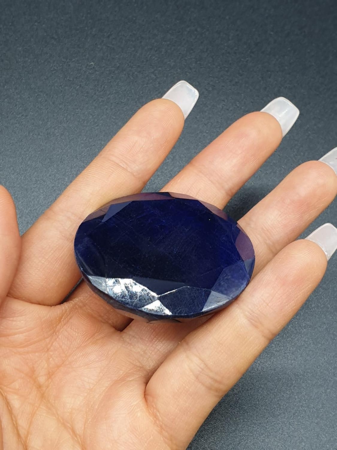 273.56 Ct Natural Blue Sapphire. Round brilliant cut. IGL&I certified - Image 4 of 5