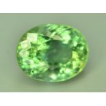 NATURAL GREEN APATITE - CEYLAN SRI LANKA - 2.60 Cts - Certificate GFCO Swiss Laboratory