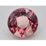 NATURAL RED ZIRCON - CAMBODIA - 1.77 Cts - Certificate GFCO Swiss Laboratory