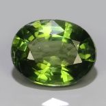 NATURAL GREEN APATITE - 2.59 Cts - BURMA (MYANMAR) - Certificate GFCO Swiss Laboratory