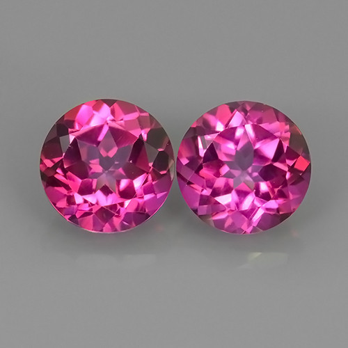 PAIR OF NATURAL PINK TOPAZES - BRAZIL - 4.62 Cts - Certificate GFCO Swiss Laboratory - Image 3 of 4