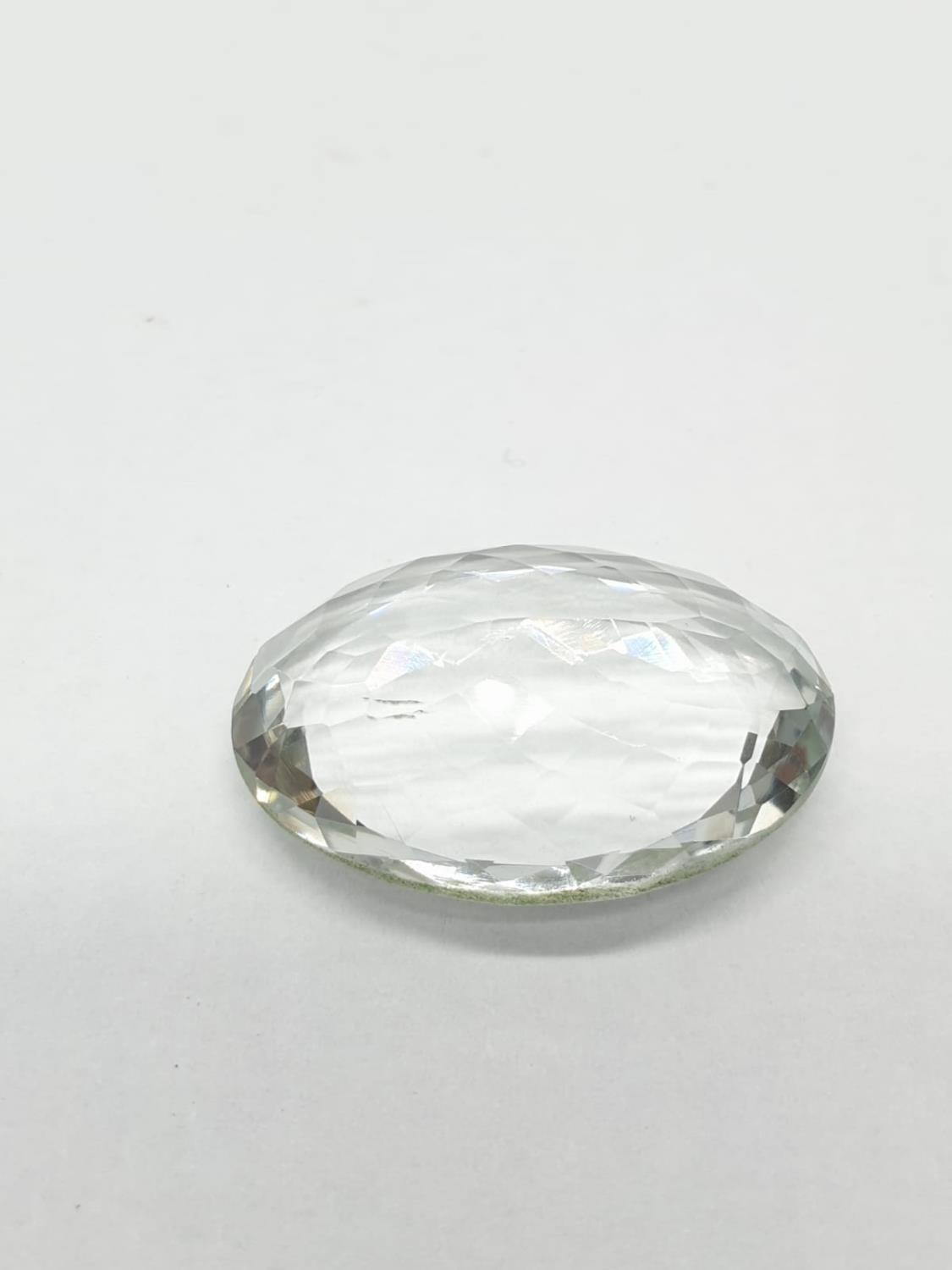 20.05 Cts Natural green amethyst. Oval mixed stone. GLI certification included.