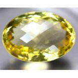 NATURAL LEMON QUARTZ - BRAZIL - 49.80 Cts - Certificate GFCO Swiss Laboratory