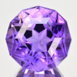 NATURAL FANCY AMETHYST - 24.62 Cts - BOLIVIA - Certificate GFCO Swiss Laboratory