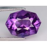 NATURAL AMETHYST - BRAZIL - 9.69 Cts - Certificate GFCO Swiss Laboratory
