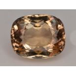 NATURAL CHAMPAGNE TOPAZ - PAKISTAN - 9.28 Cts - Certificate GFCO Swiss Laboratory