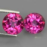 PAIR OF NATURAL PINK TOPAZES - BRAZIL - 4.62 Cts - Certificate GFCO Swiss Laboratory