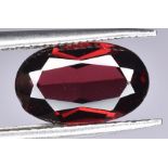 NATURAL GARNET ALMANDINE - 2.48 Cts - CEYLAN SRI LANKA - Certificate GFCO Swiss Laboratory