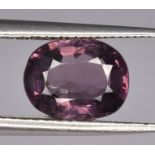 NATURAL PURPLE SPINEL - BURMA MYANMAR - 1.39 Cts - Certificate GFCO Swiss Laboratory