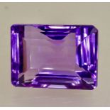 NATURAL AMETHYST - BRAZIL - 21.39 Cts - Certificate GFCO Swiss Laboratory