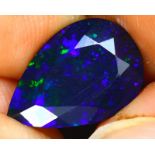 NATURAL BLUE OPAL - 2.85 Cts - ETHIOPIA - Certificate GFCO Swiss Laboratory